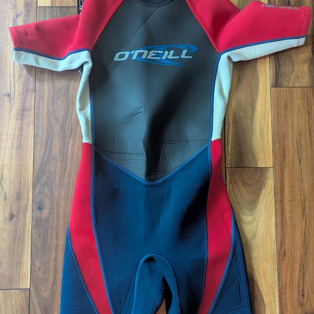 O'Neill Kids Swim Rashguard - Red, Blue, and Black